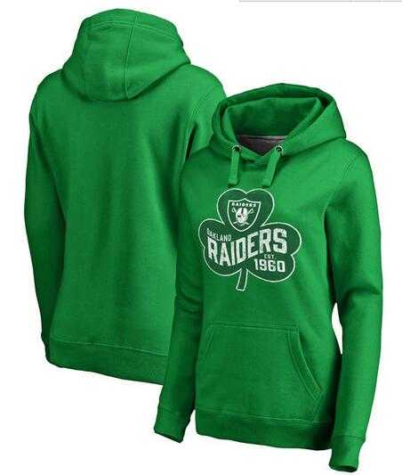 Women Oakland Raiders Pro Line by Fanatics Branded St. Patrick's Day Paddy's Pride Pullover Hoodie Kelly Green FengYun,We sell and wholesale Women Oakland Raiders Pro Line by Fanatics Branded St. Patrick's Day Paddy's Pride Pullover Hoodie Kelly Green FengYun on line form chian!